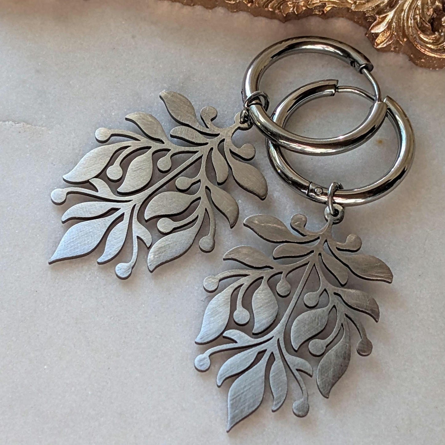 Parure de bijoux « Ornement Vintage » en acier inoxydable