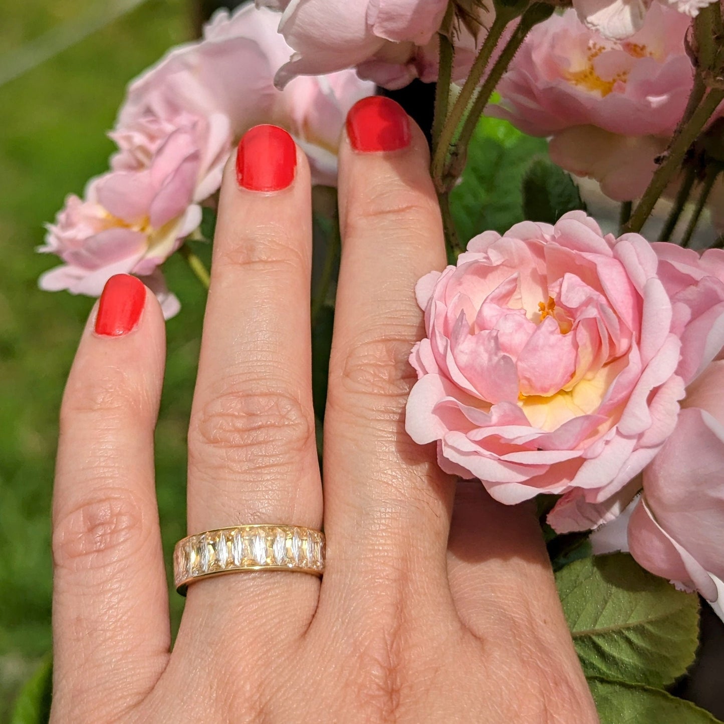 Bague en zircone et acier inoxydable