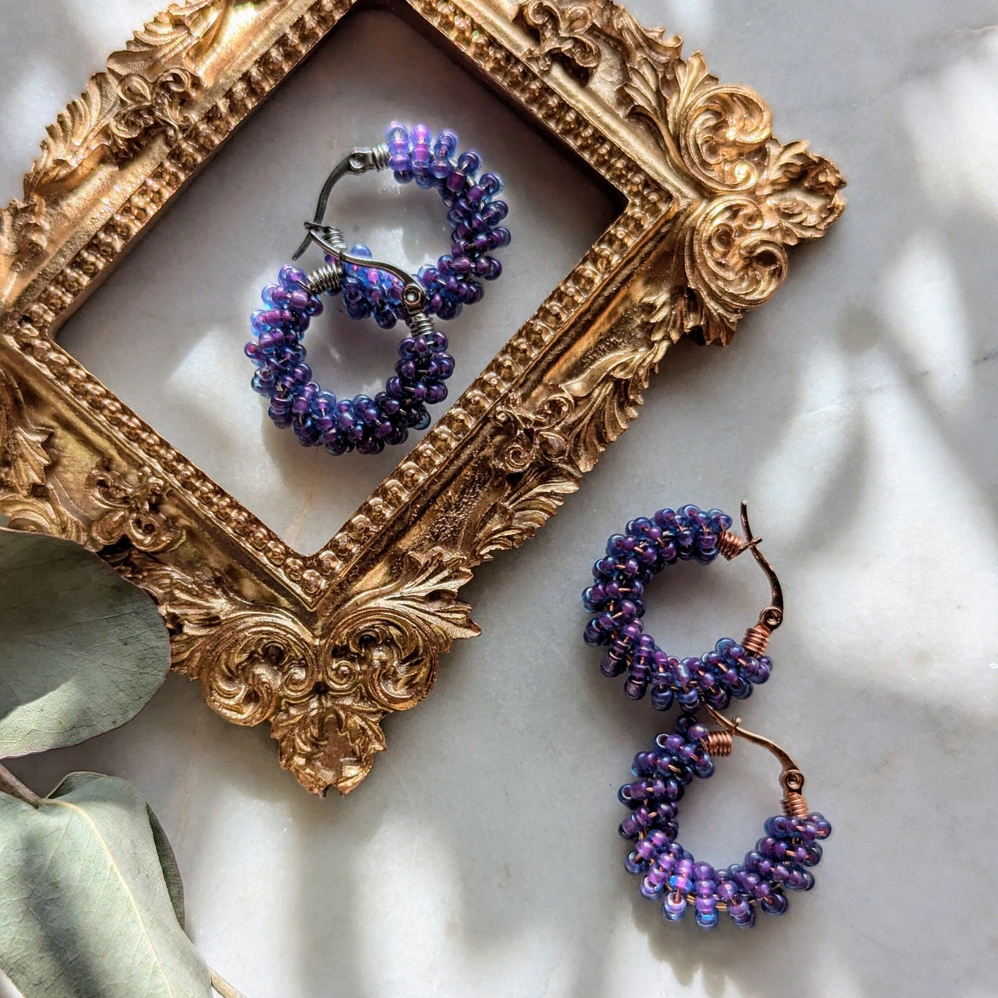 Boucles d'oreilles Rocailles "Sirène"
