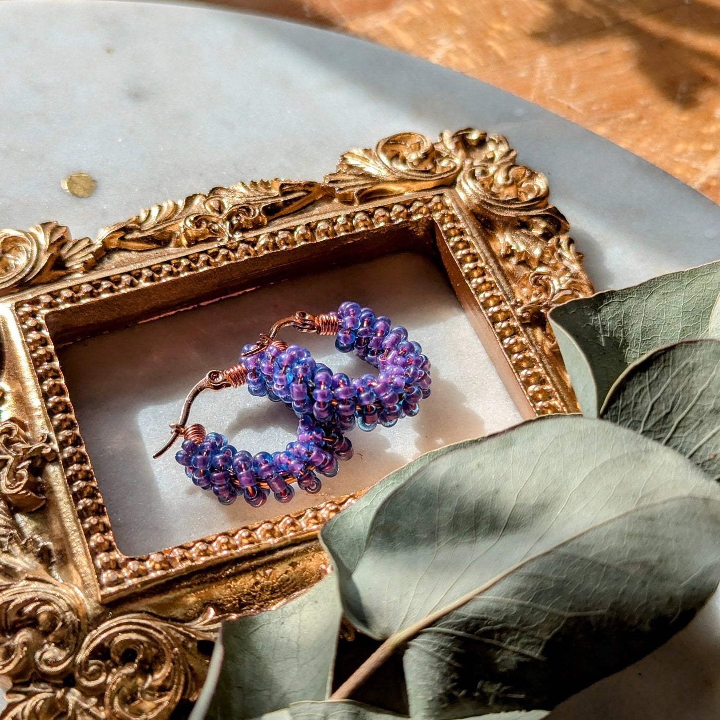 Boucles d'oreilles Rocailles "Sirène"