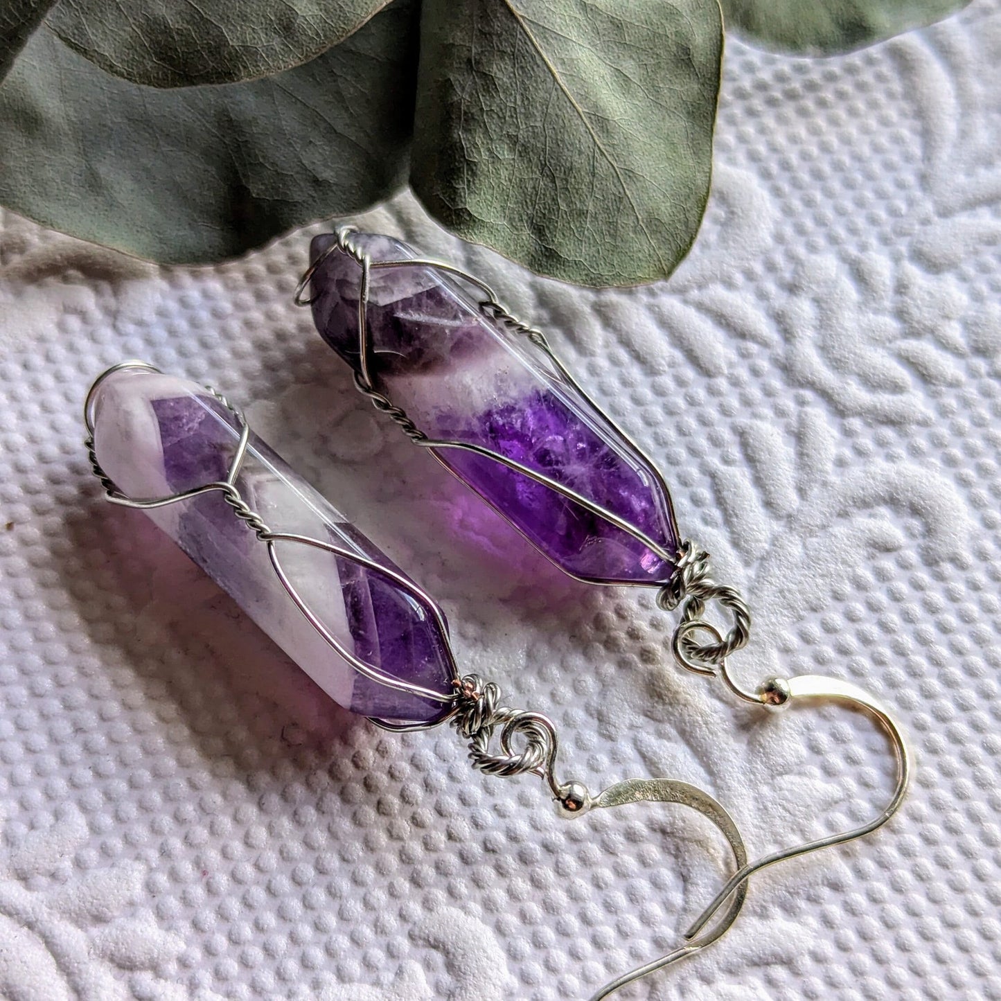 Boucles d'oreilles en améthyste