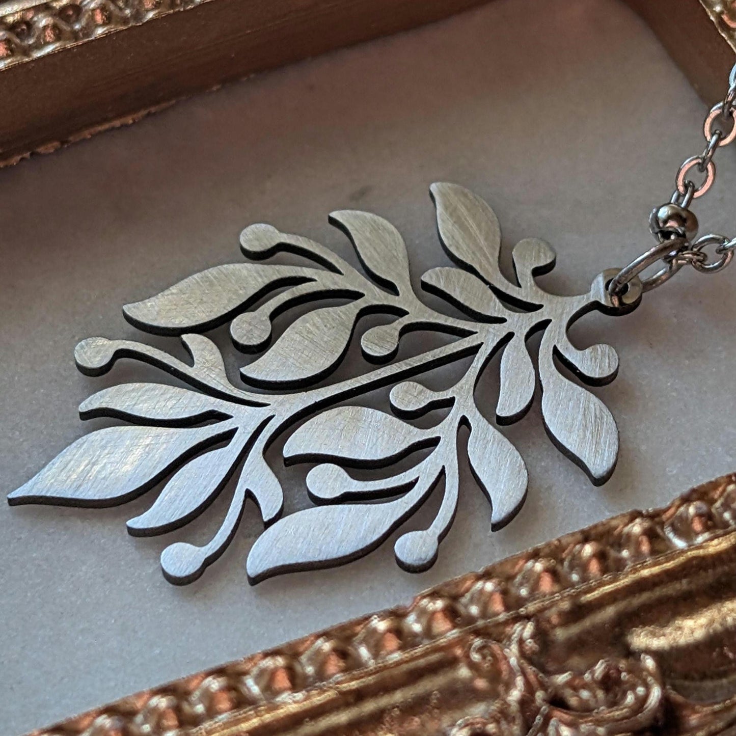 Parure de bijoux « Ornement Vintage » en acier inoxydable