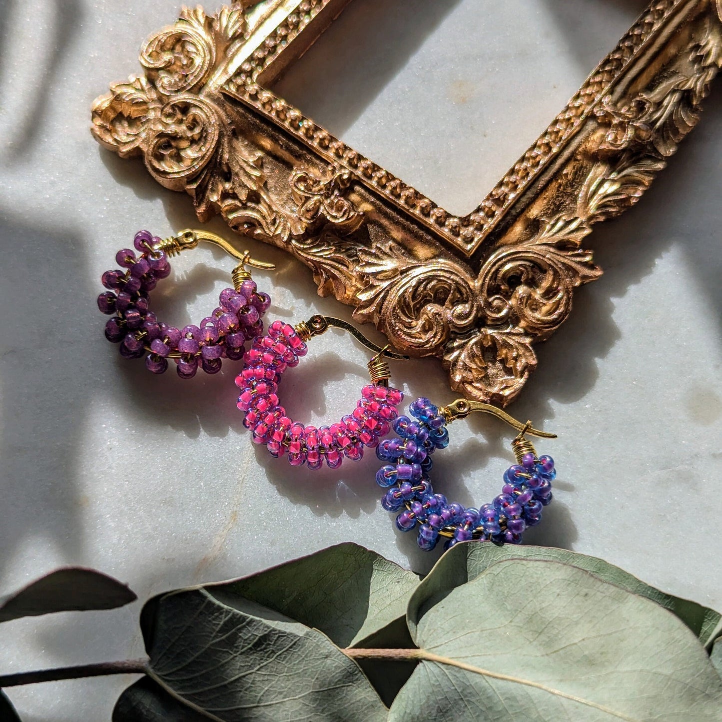 Boucles d'oreilles Rocailles "Sirène"