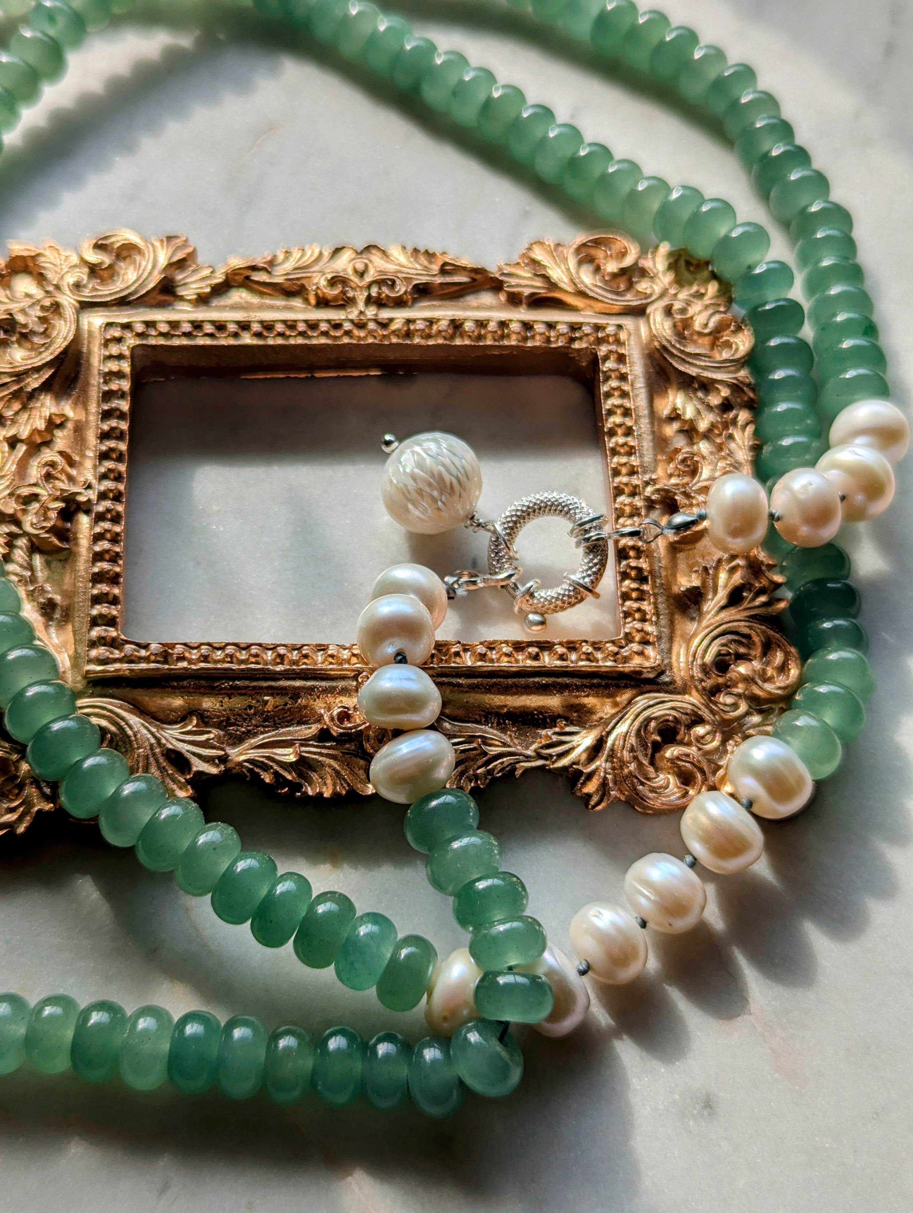 Halsketten: Edelstahl, Edelsteine & Perlen