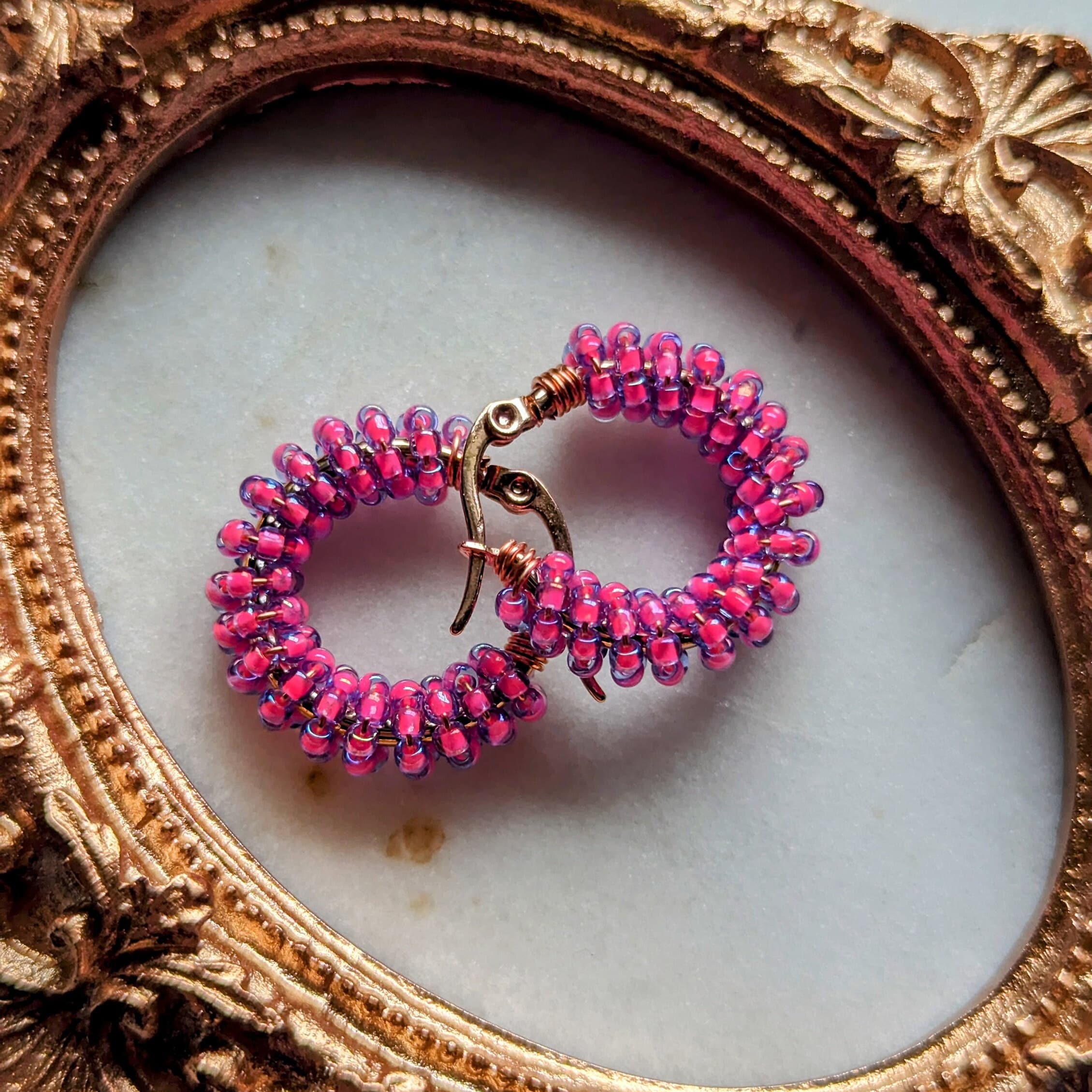 Boucles d'oreilles rocaille méduses