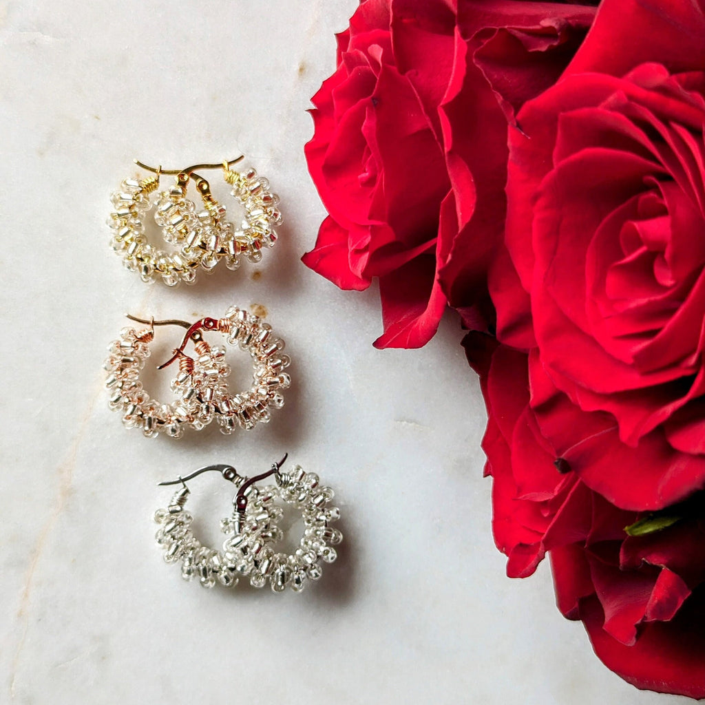 Rocailles earrings "Glitter"