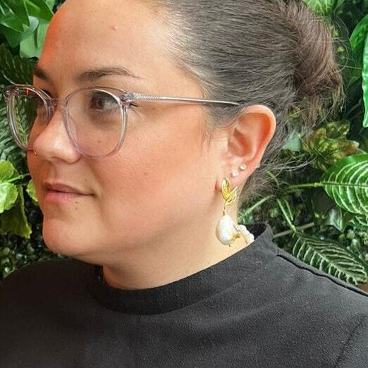 Ohrstecker "Flameball Glam" – mit großen Flameball Barockperlen