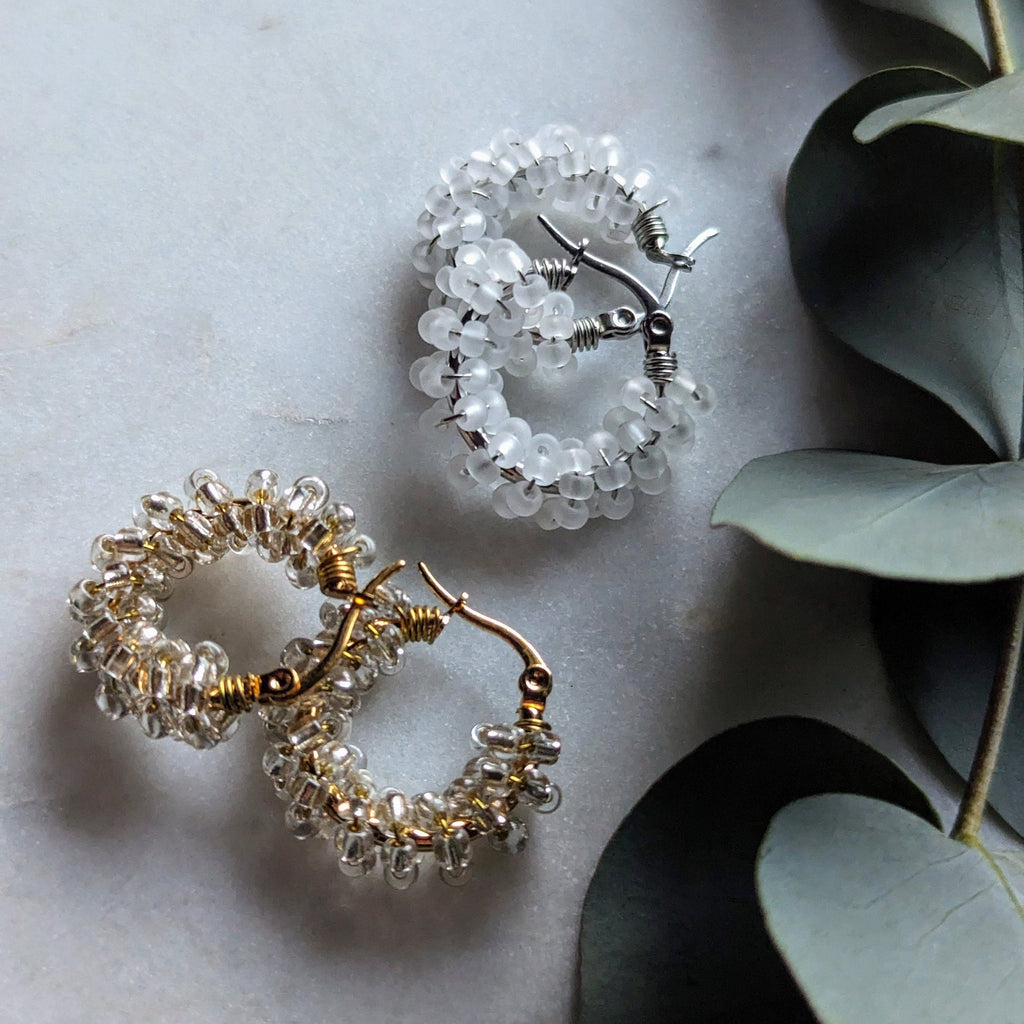 Rocailles earrings "Glitter"