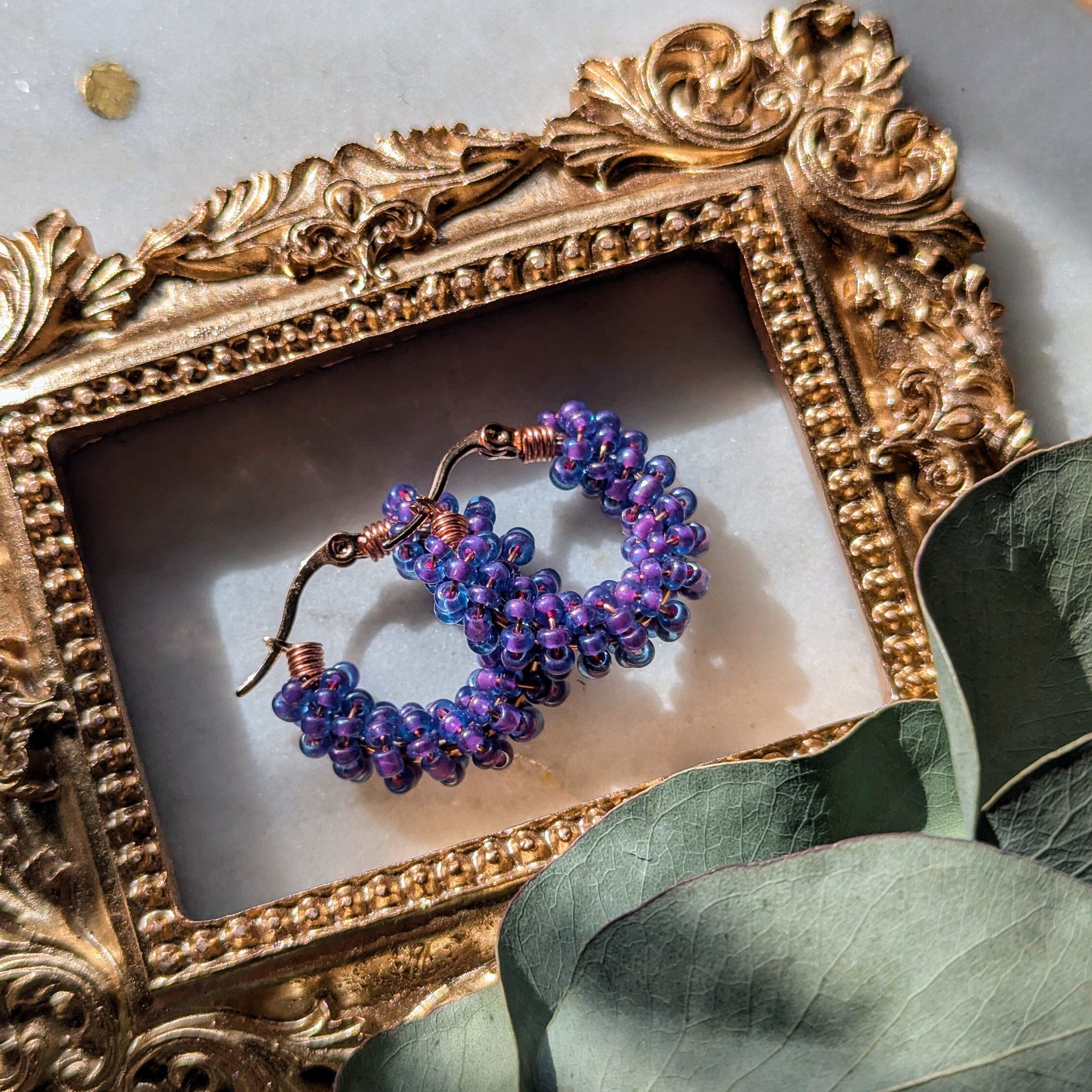 Boucles d'oreilles Rocailles "Sirène"