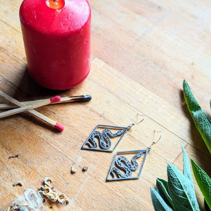 Boucles d'oreilles avec motif serpent