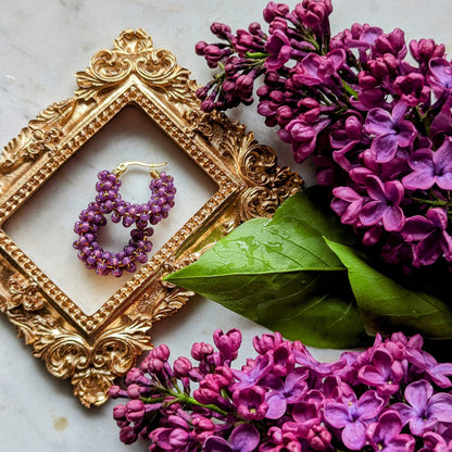 Rocailles earrings "Lilac"