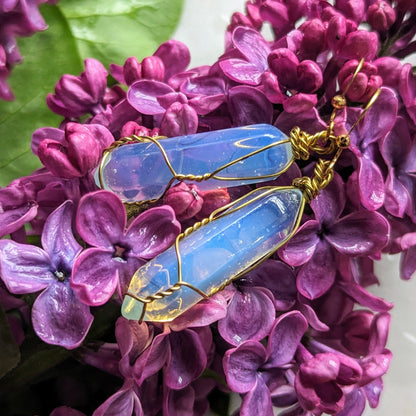 Boucles d'oreilles en opale