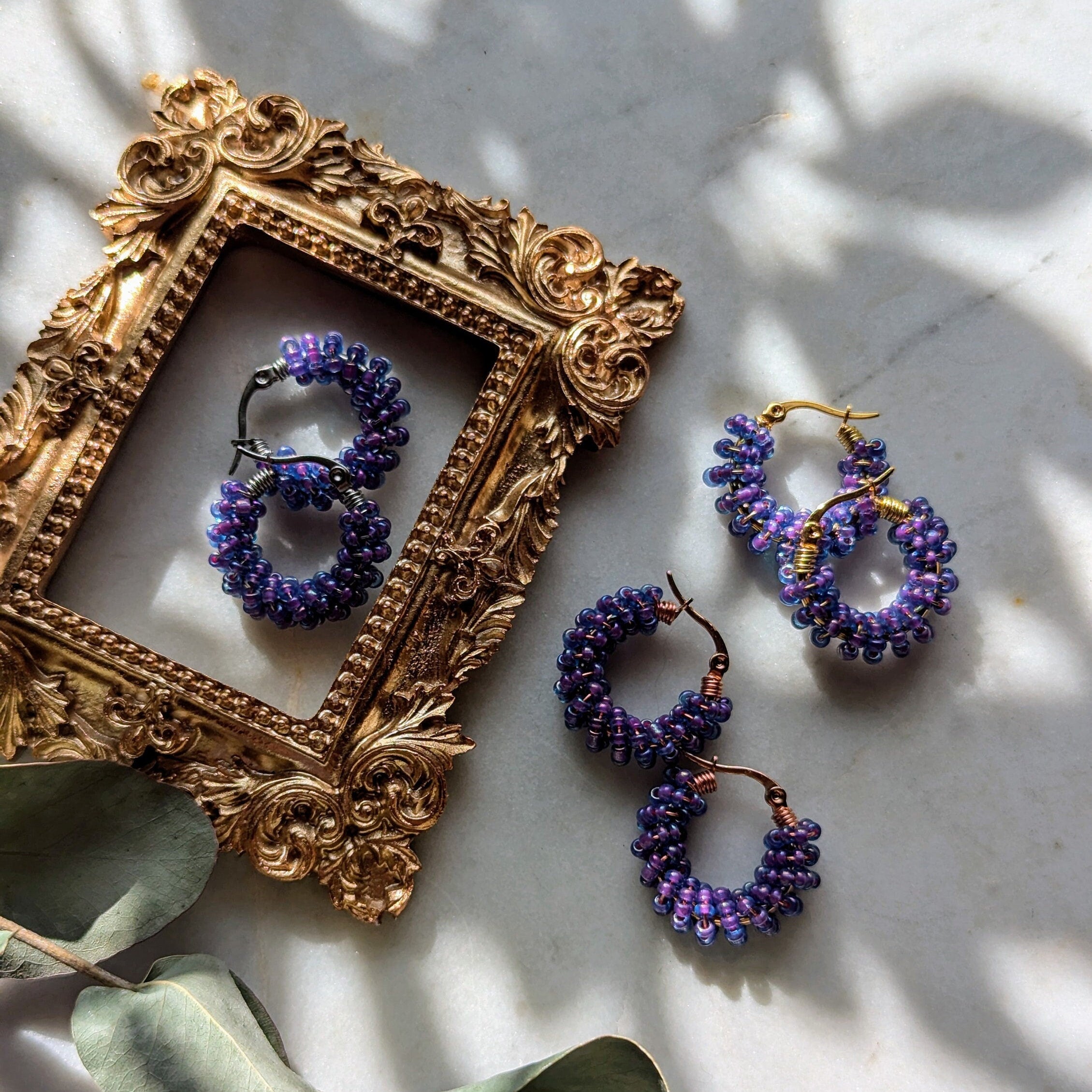 Boucles d'oreilles Rocailles "Sirène"