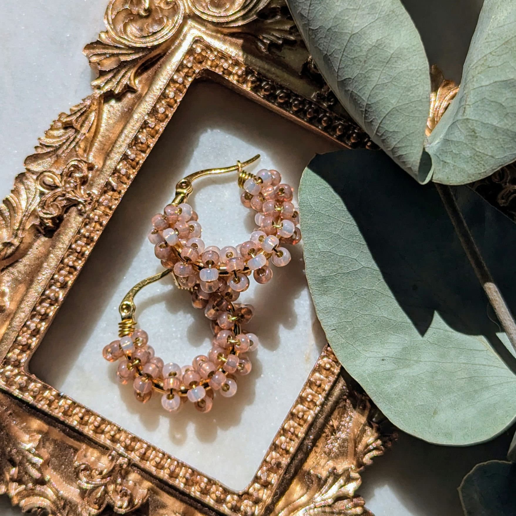 Boucles d'oreilles Rocailles "Rosalie"