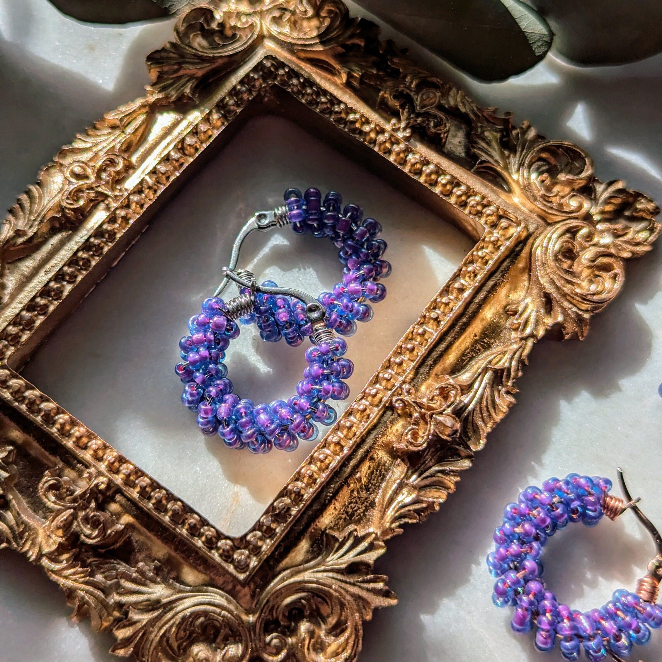 Boucles d'oreilles Rocailles "Sirène"