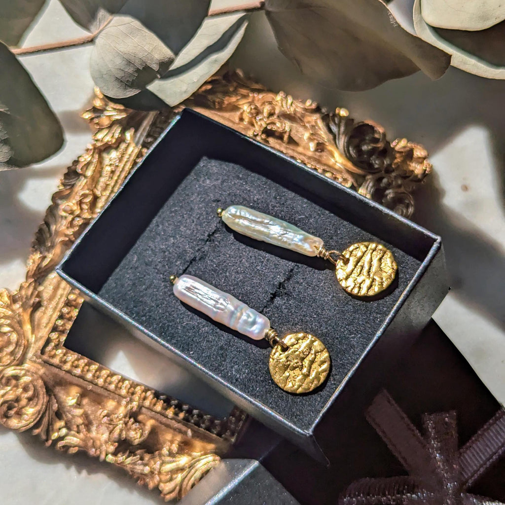 Boucles d'oreilles baroques en perles