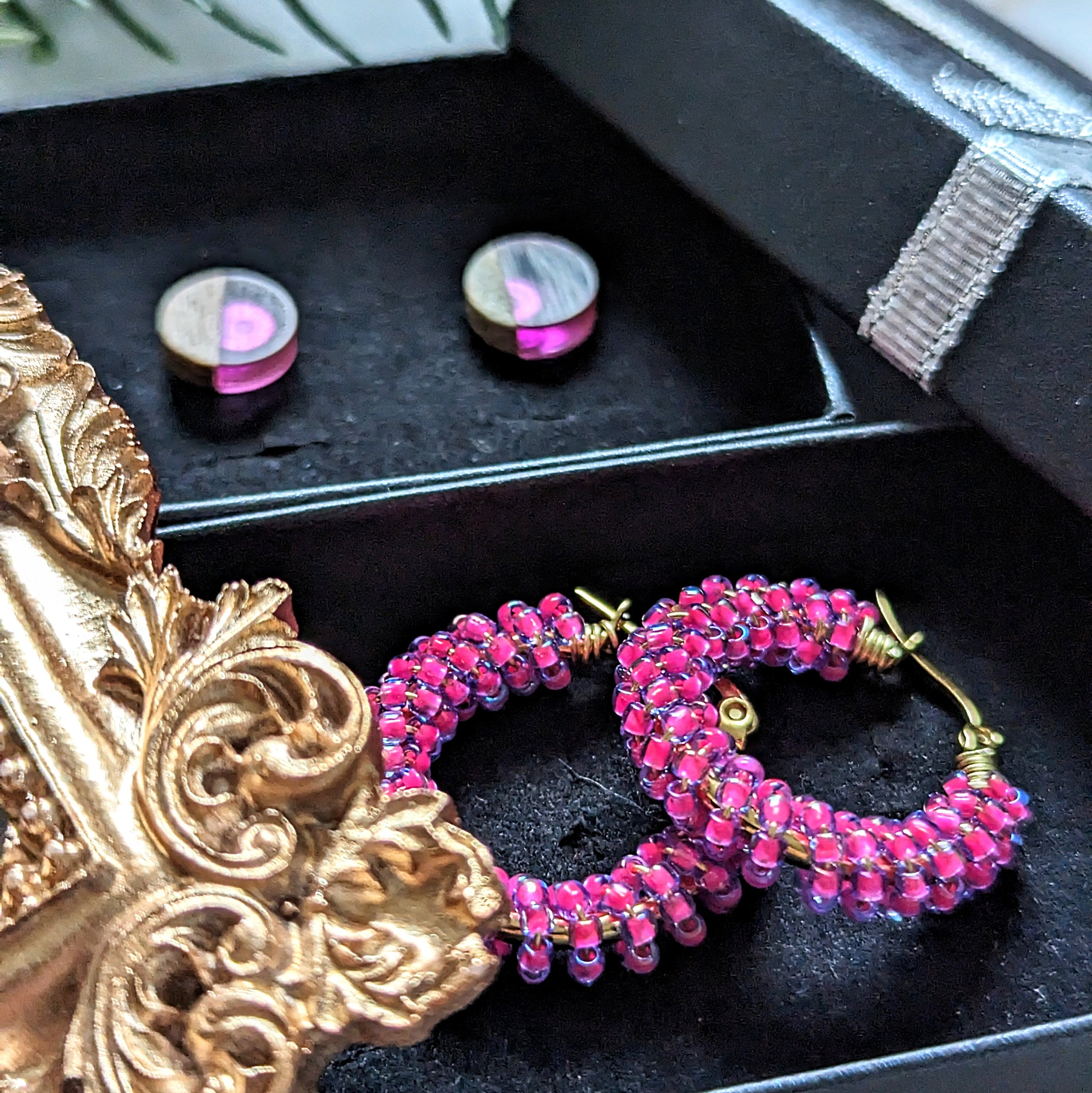 Boucles d'oreilles rocaille méduses