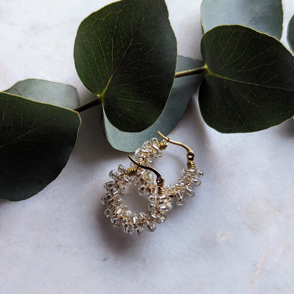 Rocailles earrings "Glitter"