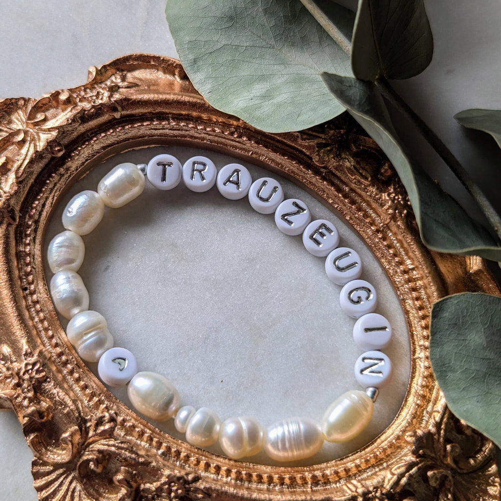 Bride &amp; Maid of Honor Bracelet with Freshwater Pearls
