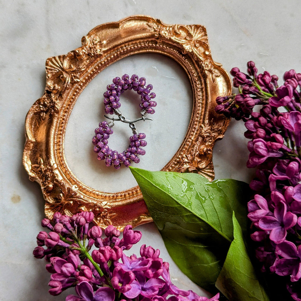 Rocailles earrings "Lilac"