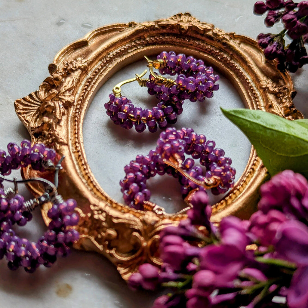 Rocailles earrings "Lilac"