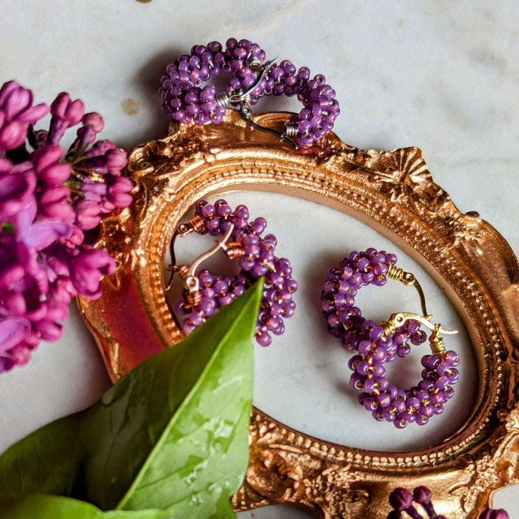 Rocailles earrings "Lilac"