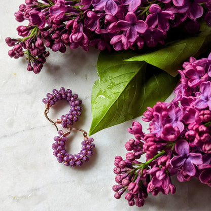 Rocailles earrings "Lilac"