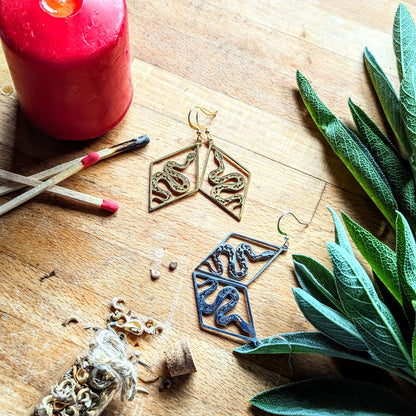 Boucles d'oreilles avec motif serpent
