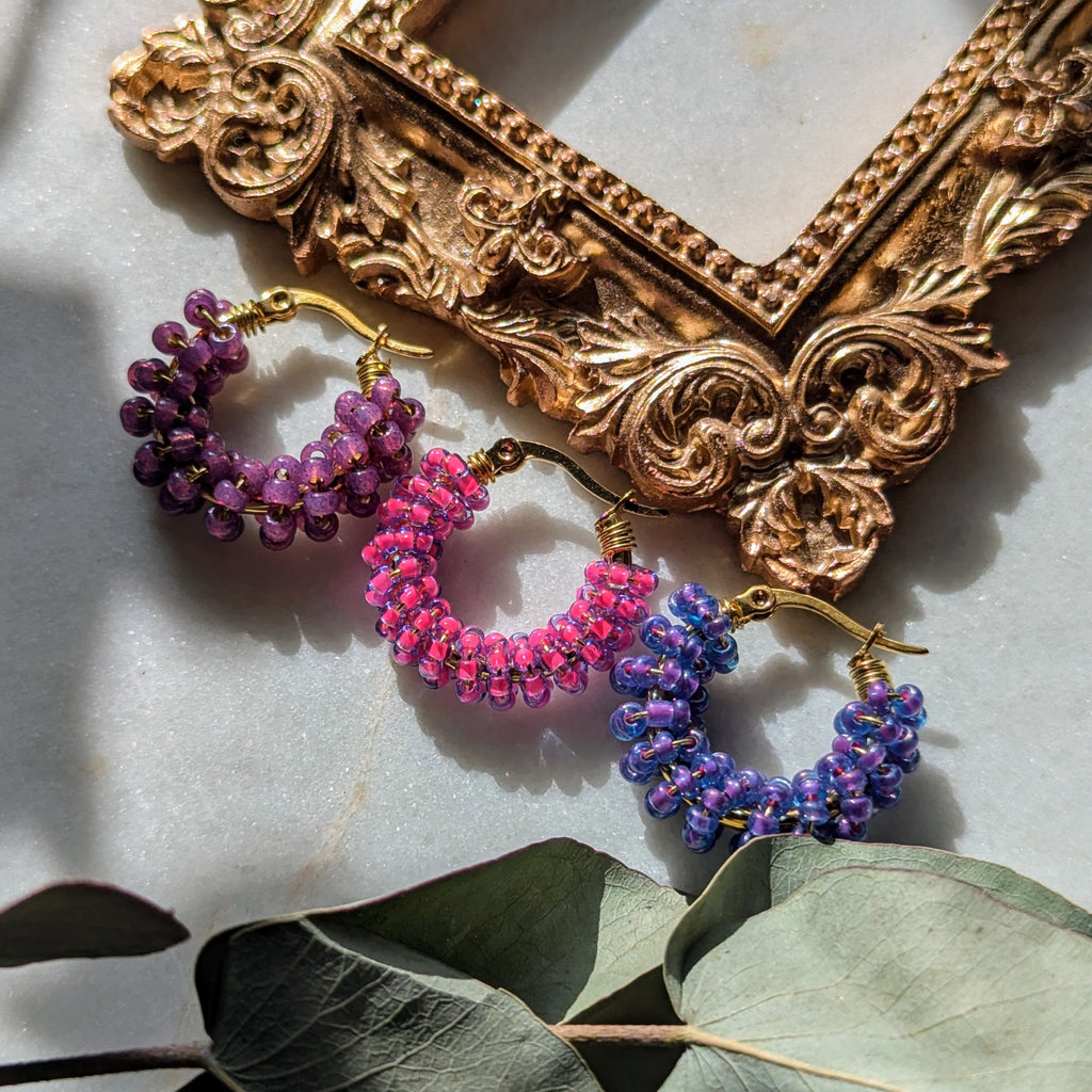 Rocailles earrings "Lilac"