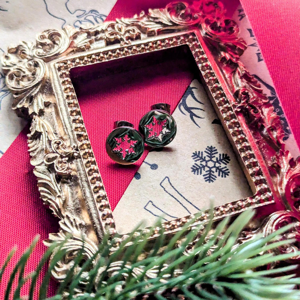 Ohrstecker "Winter Wonderland" – Schneeflocken & Edelstahl