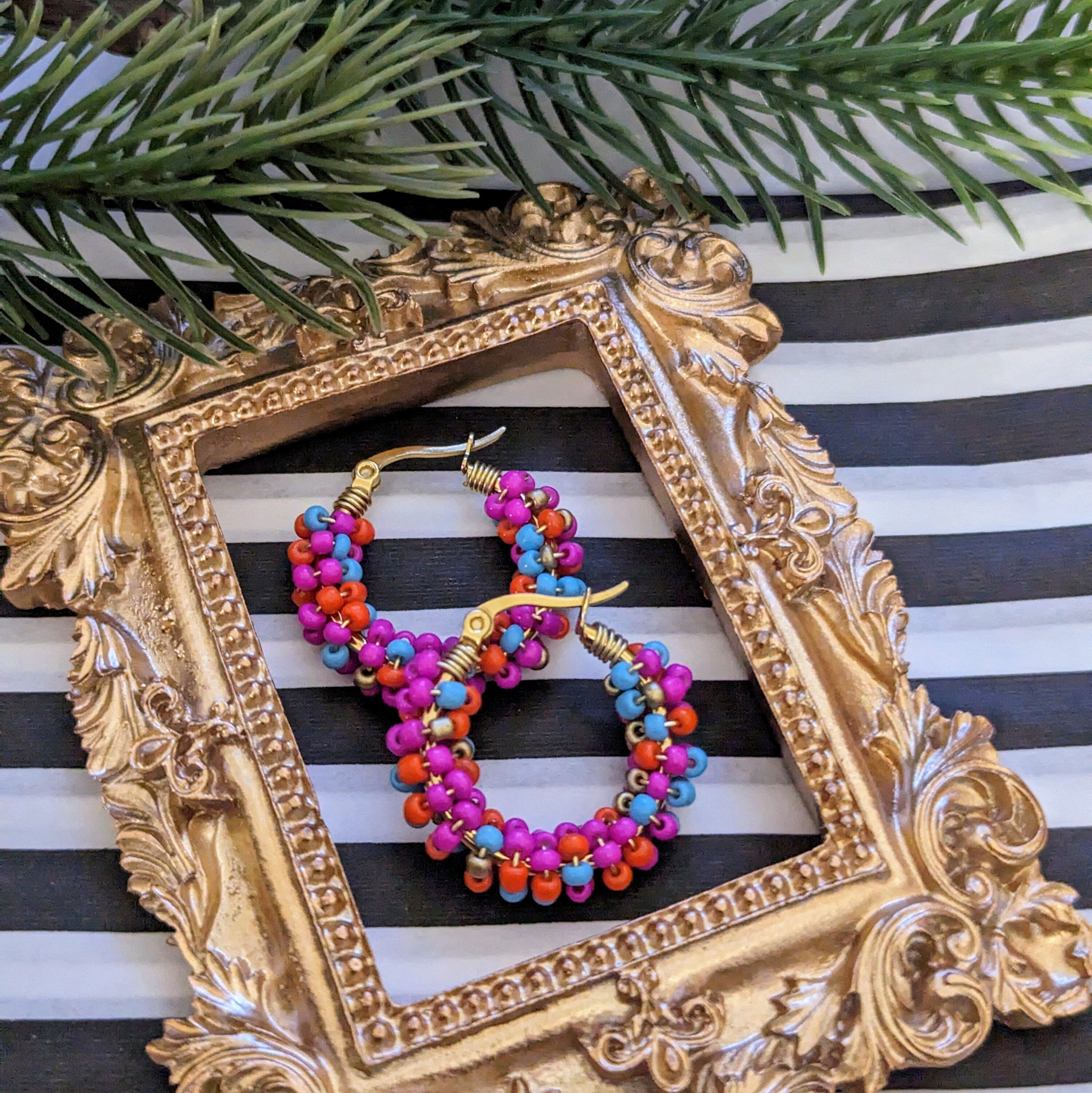 Boucles d'oreilles Rocailles "Confetti"