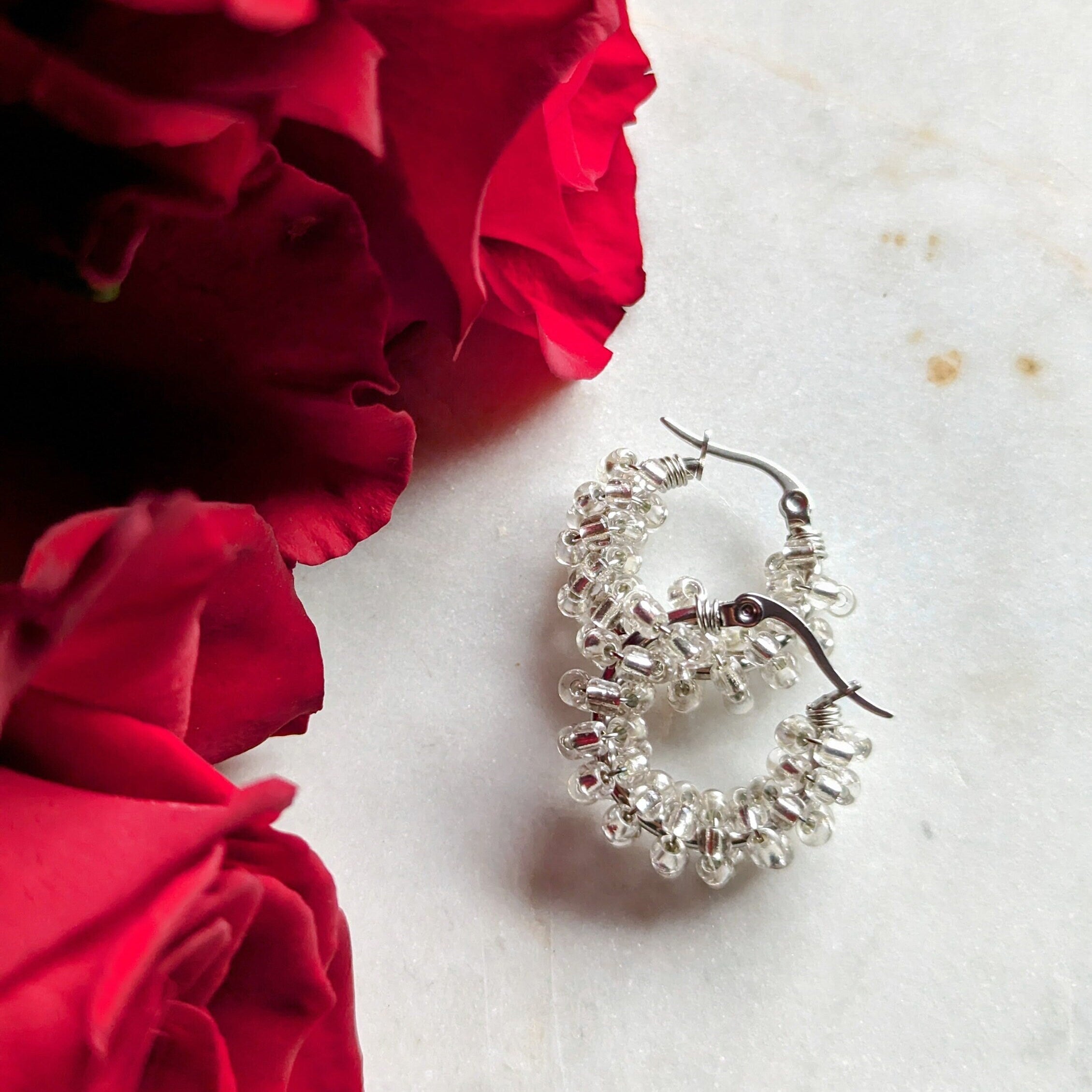 Boucles d'oreilles Rocailles "Glitter"