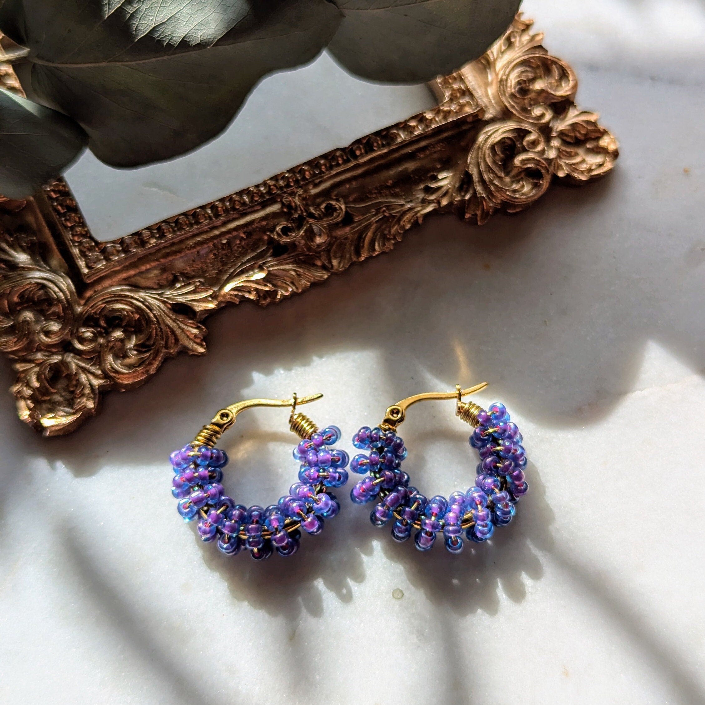 Boucles d'oreilles Rocailles "Sirène"