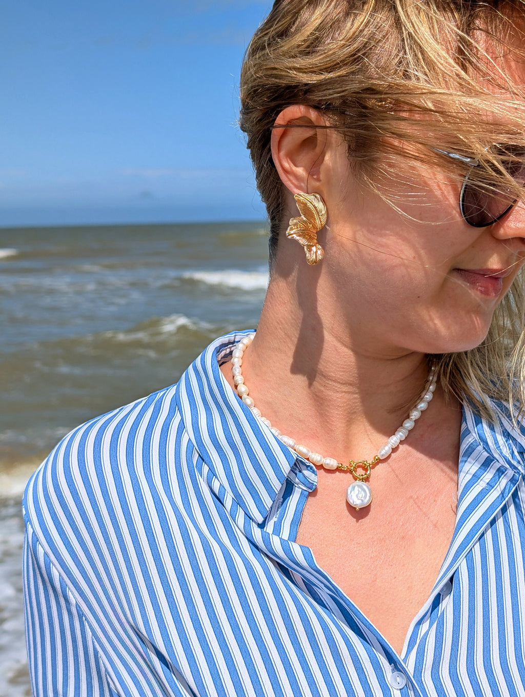 Kurze Perlenkette "Sommerglanz" mit Mix & Match Anhängern