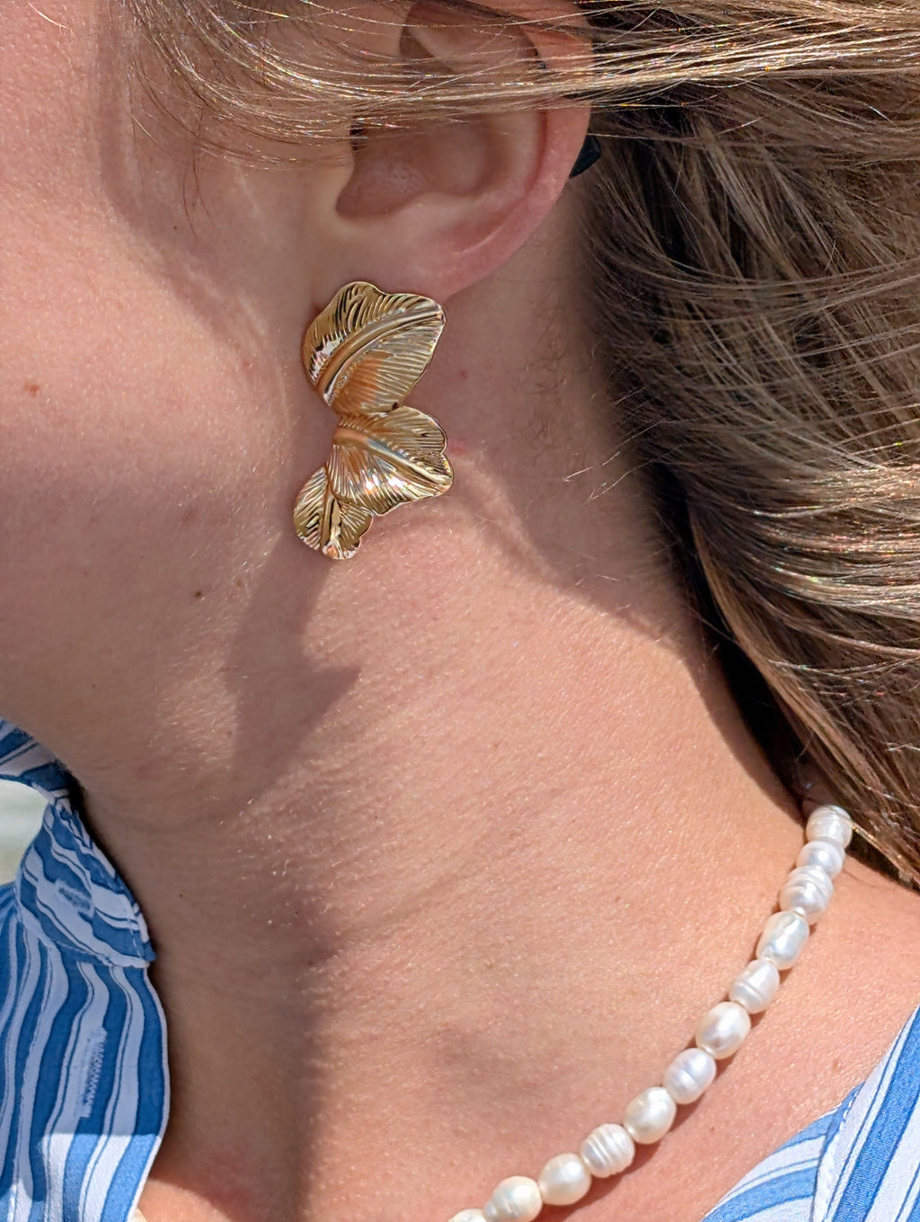 Statement Ohrstecker "Bali-Blätter"