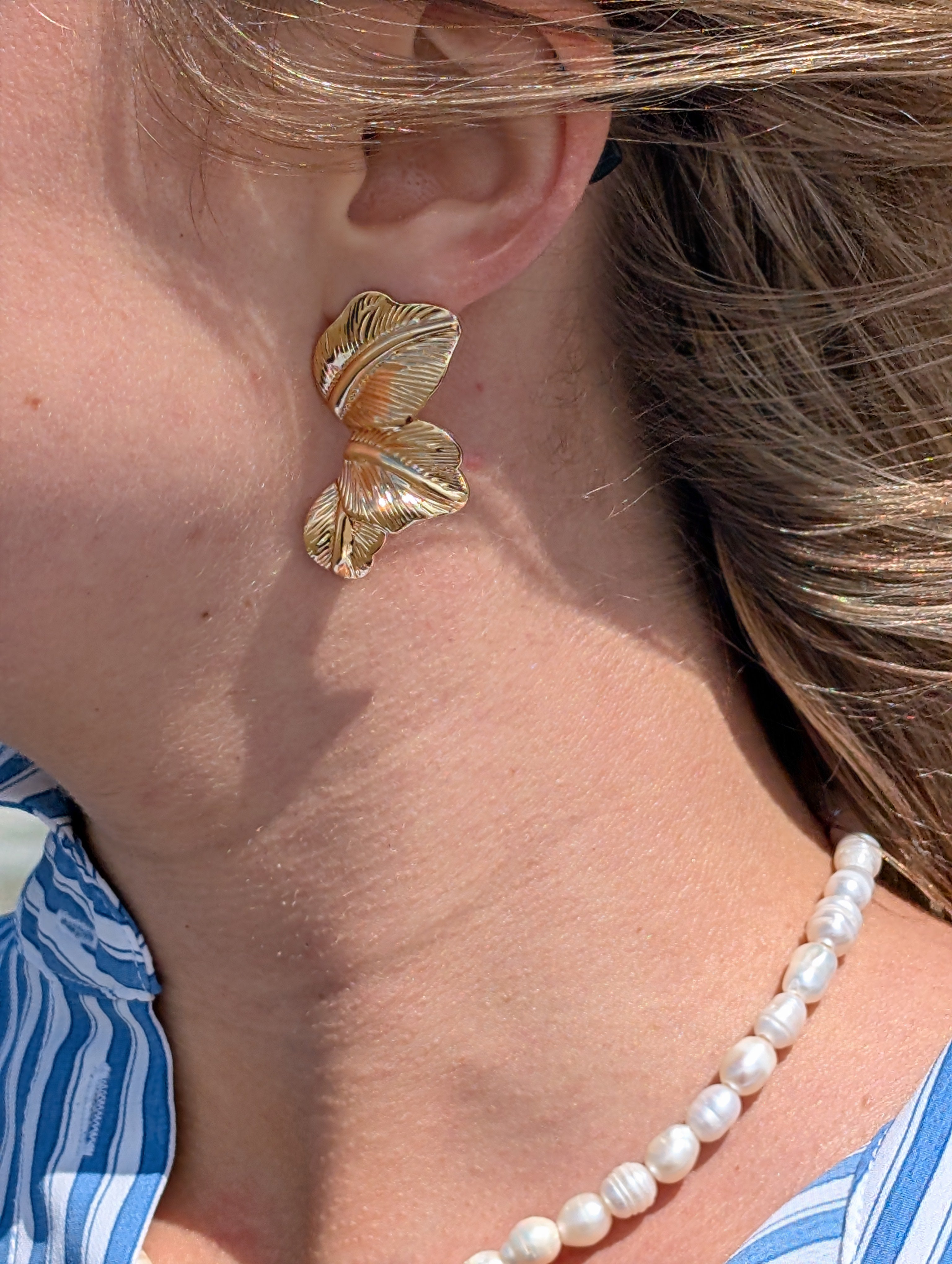 Statement Ohrstecker "Bali-Blätter"