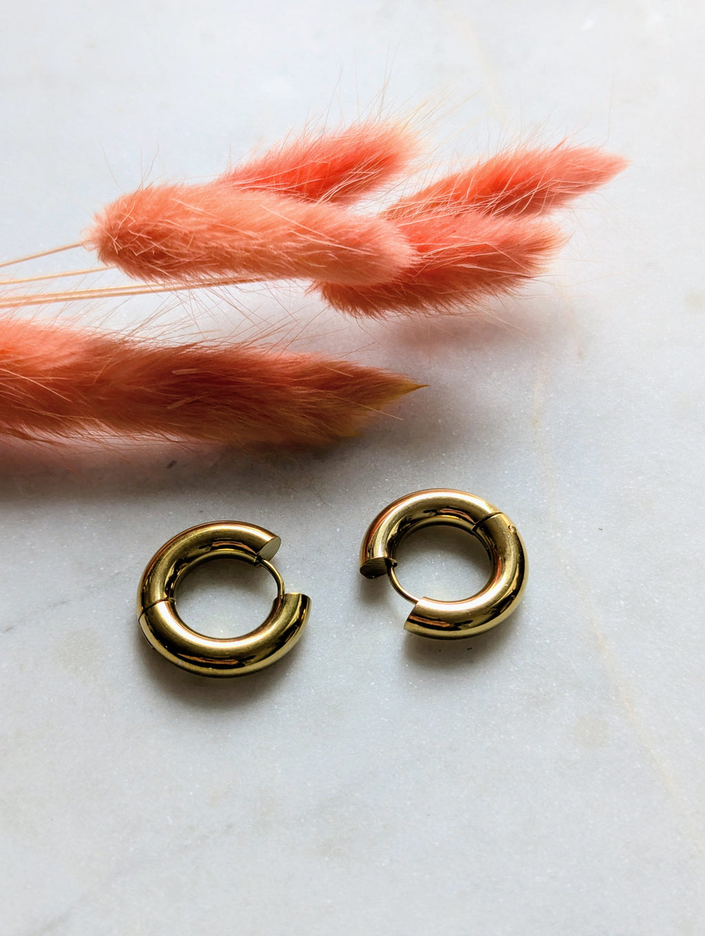 Statement Creolen "Chunky" - Wasserfeste Edelstahl Creolen 4,8mm