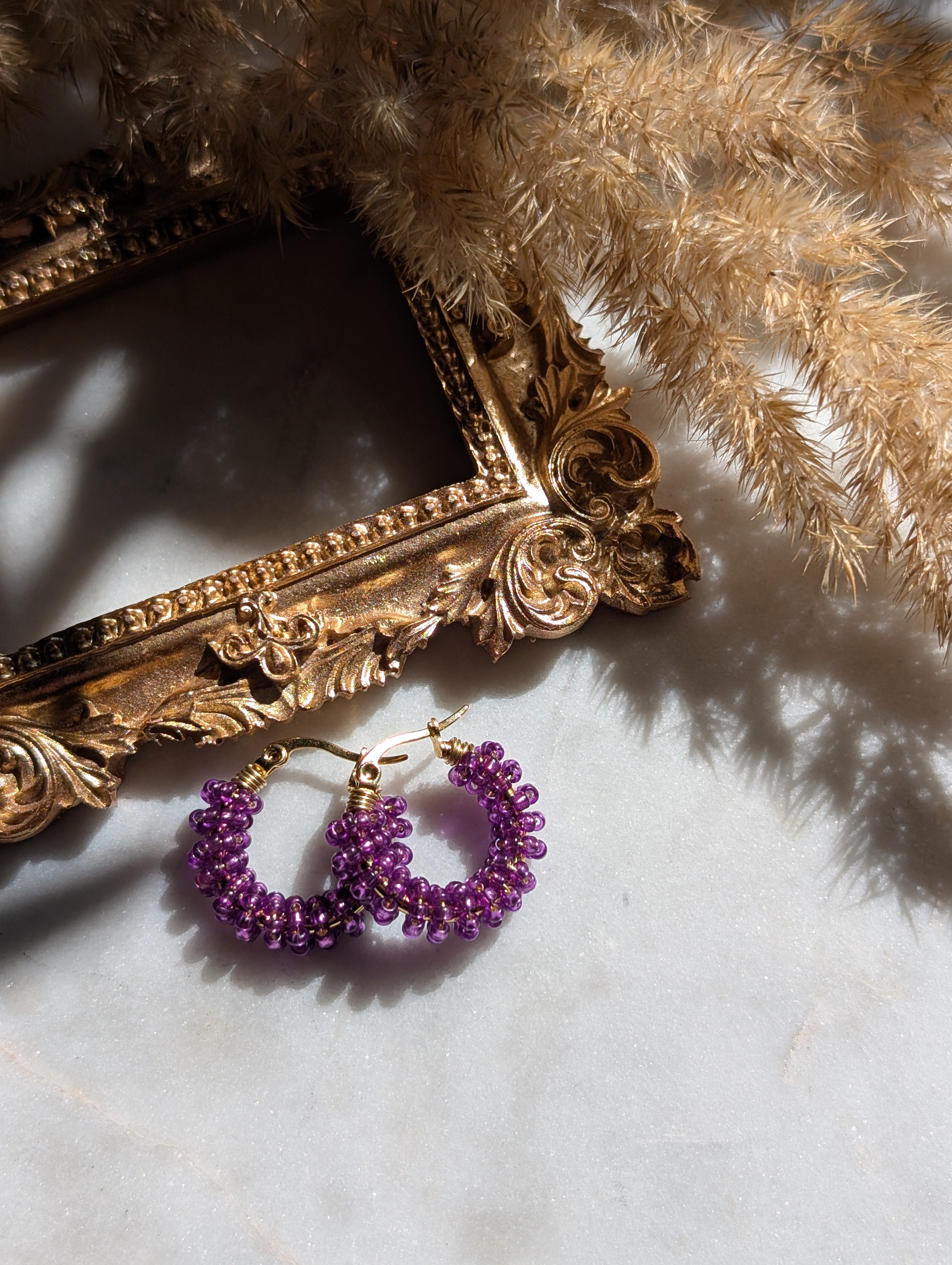 Boucles d'oreilles rocaille méduses