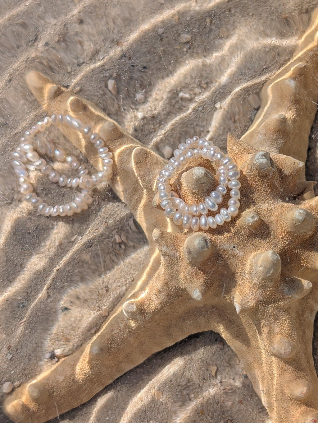 Elastischer Perlenring "Luna"