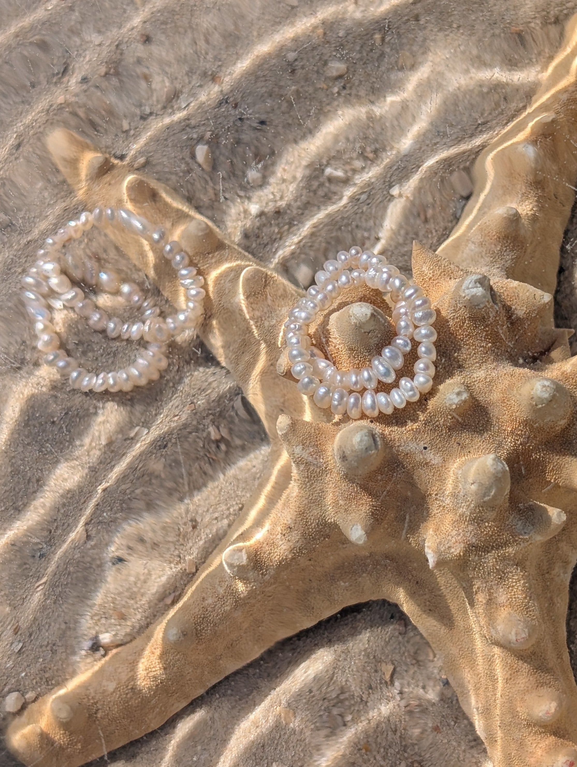 Elastischer Perlenring "Luna"