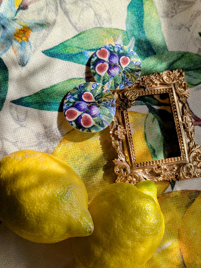 Profumo di fichi - Ohrringe aus Perlmutt mit Feigenmuster