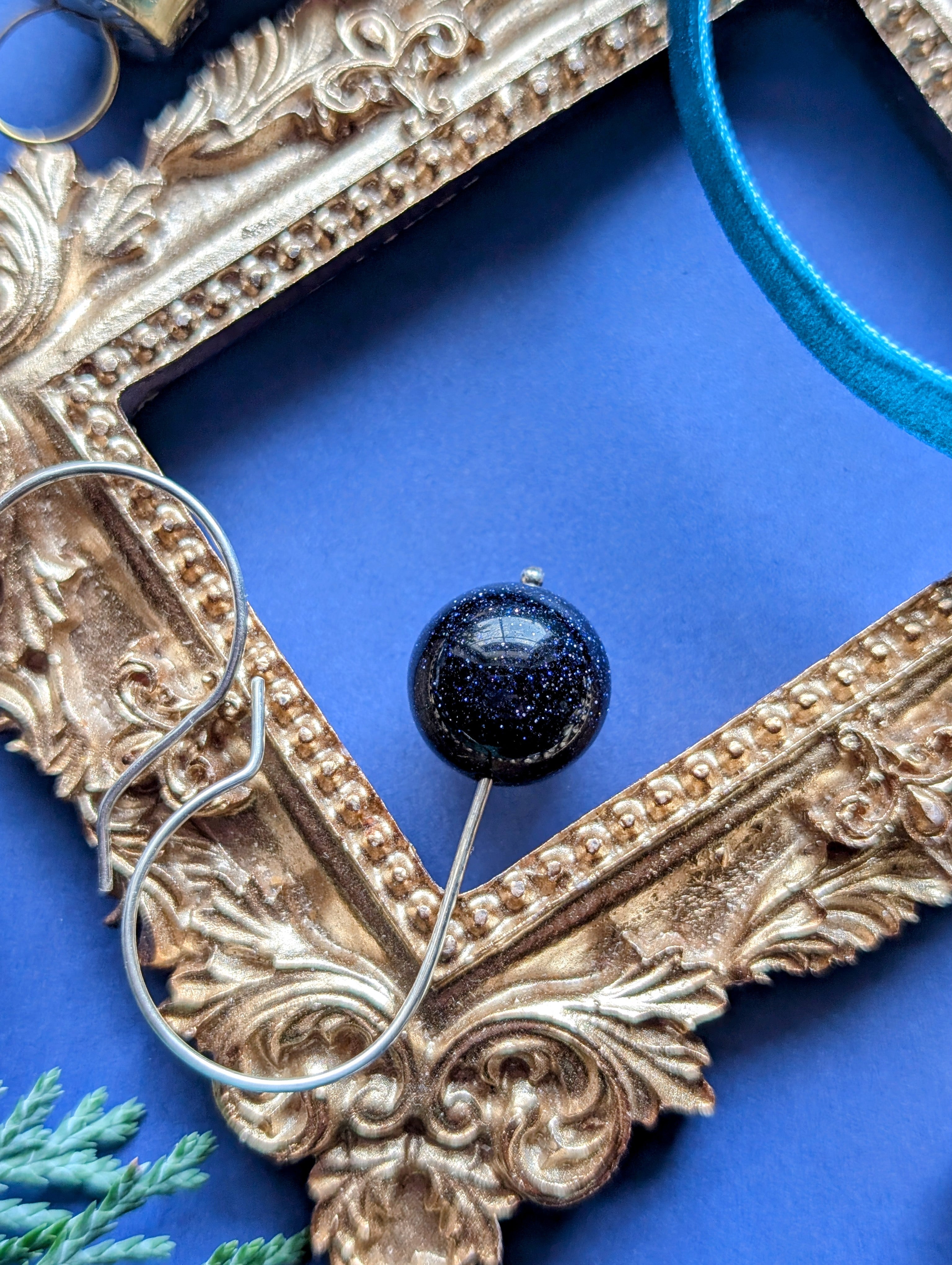 Nachtfunkeln Ohrhänger | Silber & Blaufluss