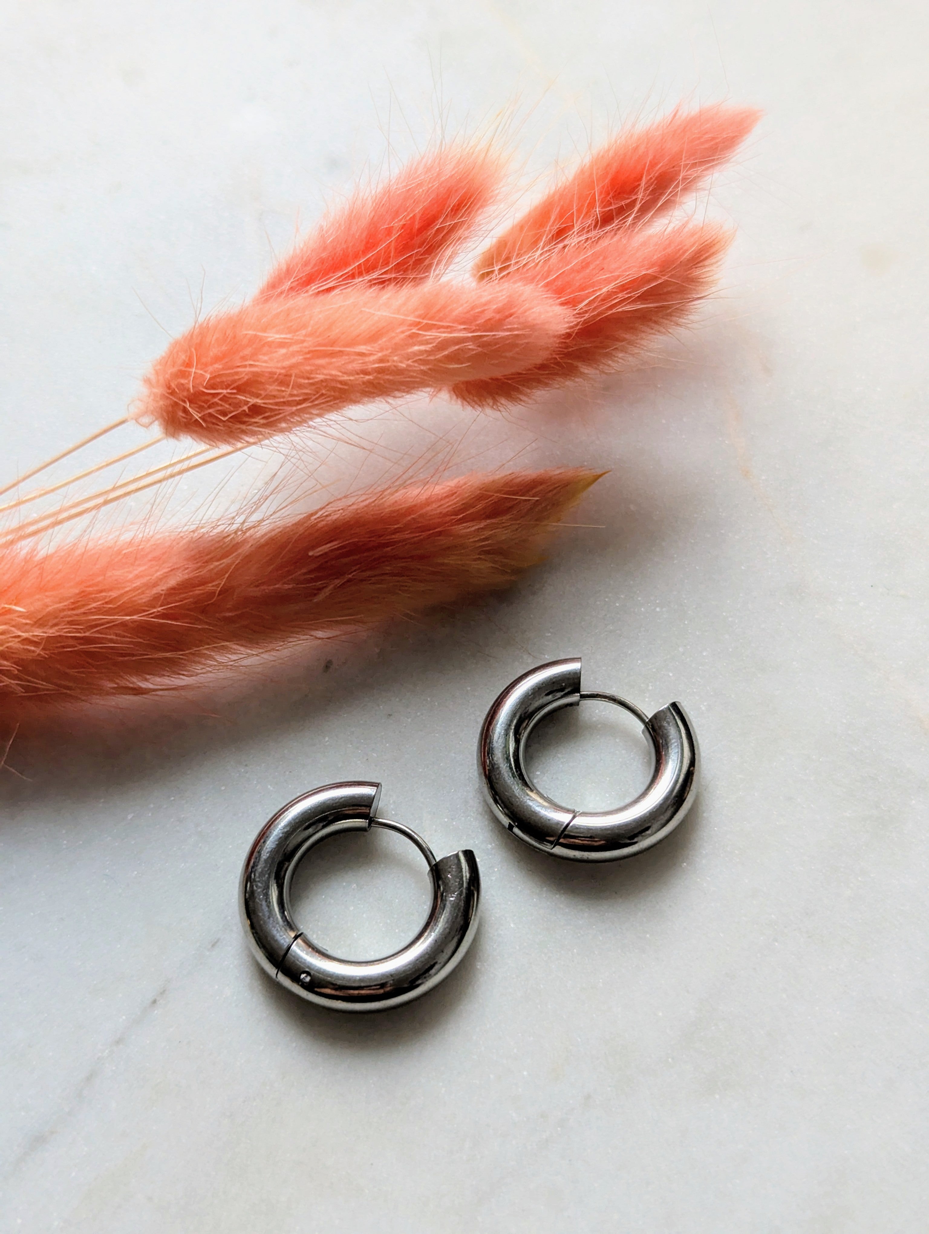 Statement Creolen "Chunky" - Wasserfeste Edelstahl Creolen 4,8mm