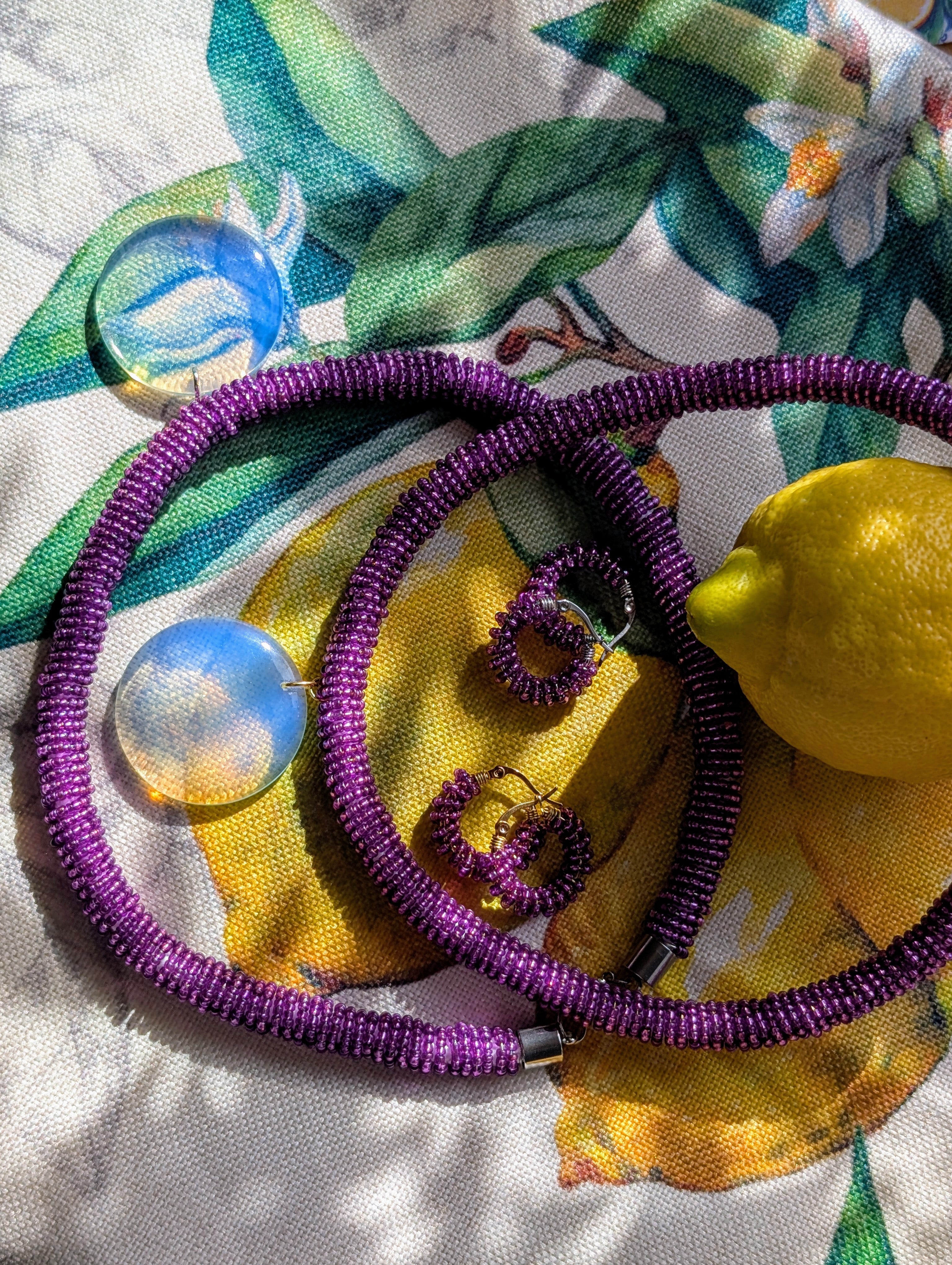 Boucles d'oreilles rocaille méduses