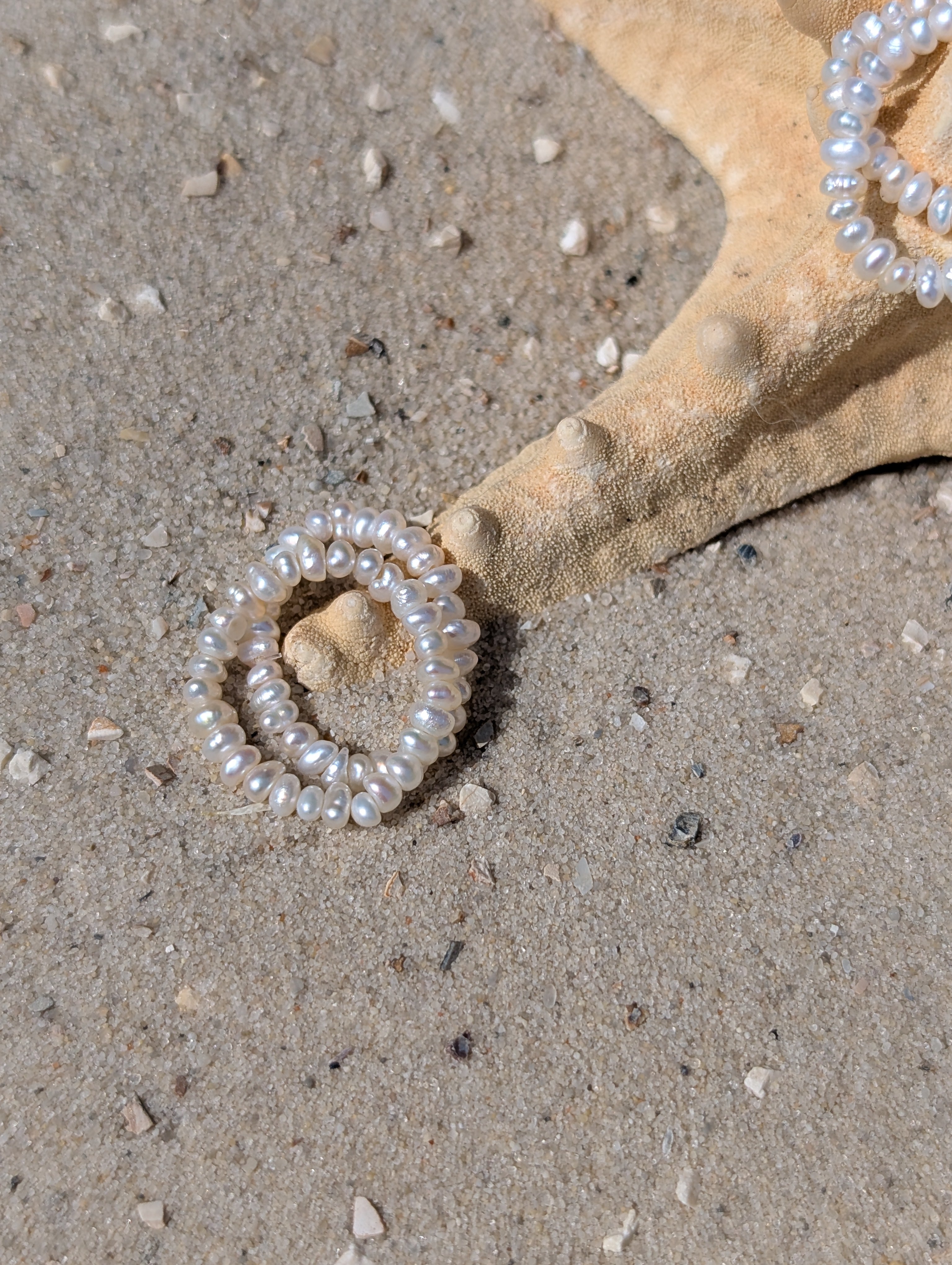 Elastischer Perlenring "Luna"