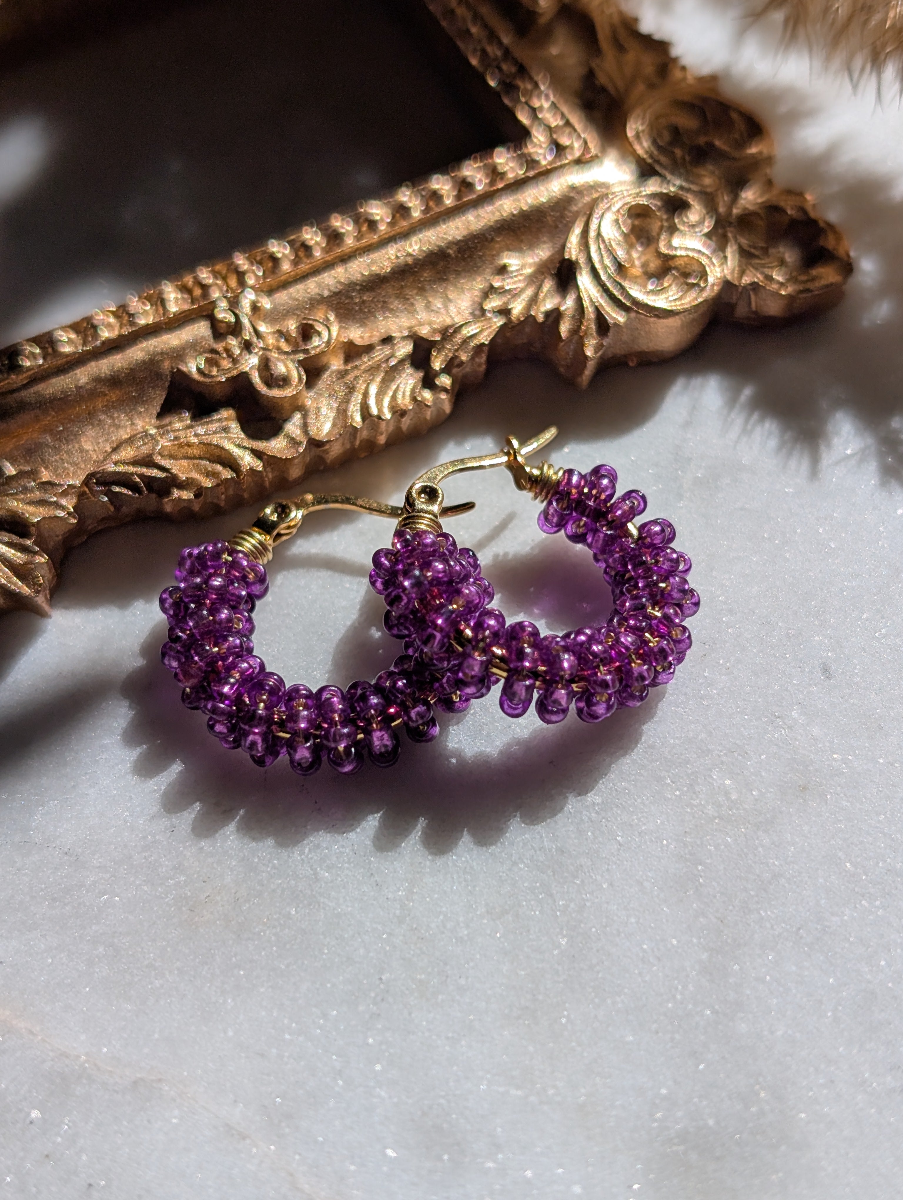 Boucles d'oreilles rocaille méduses