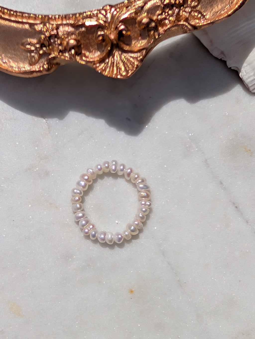 Elastischer Perlenring "Luna"