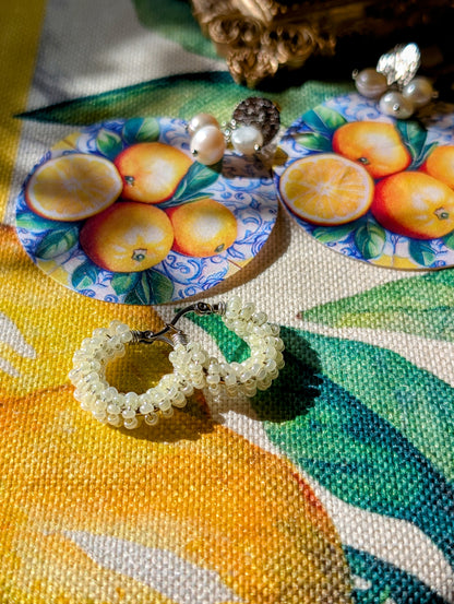 Luce di Amalfi – „Das Licht von Amalfi“ - Ohrringe aus Perlmutt mit Zitronenmuster
