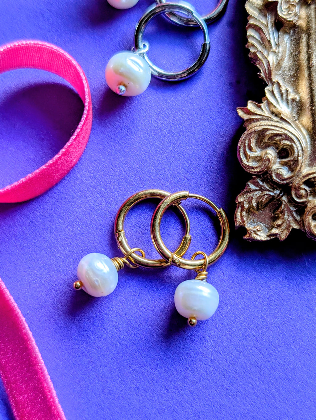 Boucles d'oreilles petites perles d'eau douce