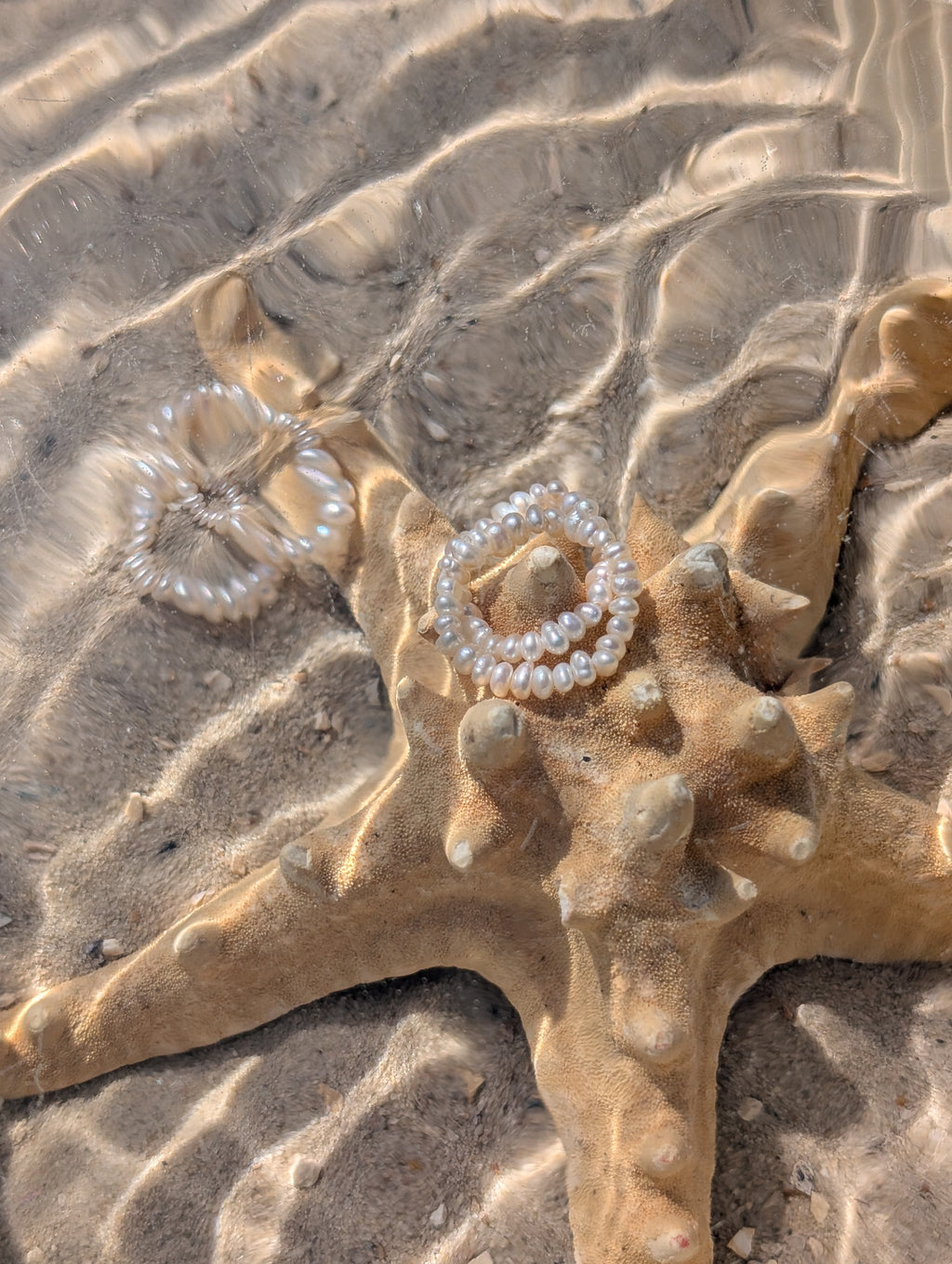 Elastischer Perlenring "Luna"